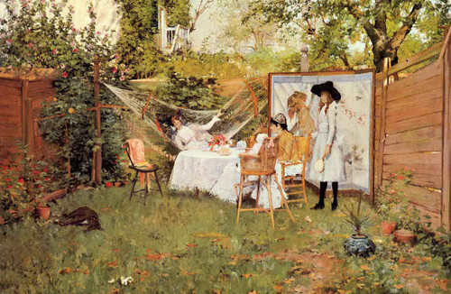 The Open Air Breakfast 2 By William Merritt Chase