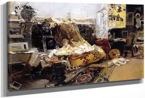 The Painter's Studio By Joaquin Sorolla Y Bastida