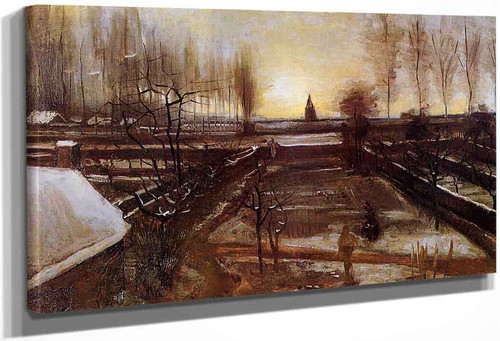The Parsonage Garden At Nuenen In The Snow1 By Jose Maria Velasco