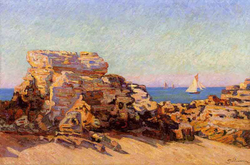 The Platin Rock At Saint Palais By Armand Guillaumin The Platin Rock At Saint Palais By Armand Guillaumin