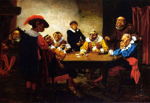 The Poker Game By William Holbrook Beard By William Holbrook Beard
