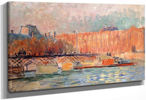 The Pont Des Arts, Paris By Henri Lebasque By Henri Lebasque