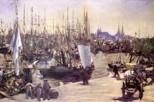 The Port Of Bordeaux By Edouard Manet The Port Of Bordeaux By Edouard Manet