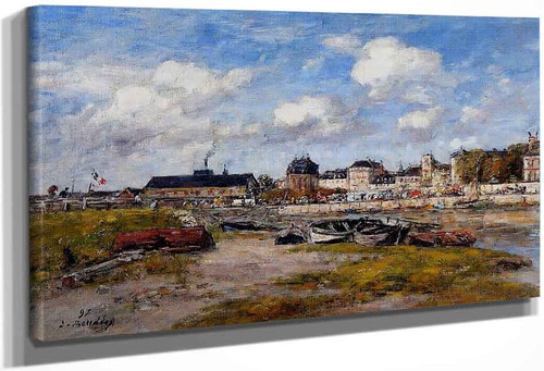 The Port Of Trouville, Low Tide 3 By Eugene Louis Boudin