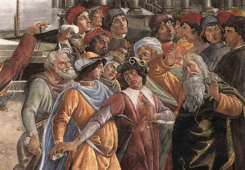 The Punishment Of Korah And The Stoning Of Moses And Aaron (Detail 5) By Sandro Botticelli(Italian, 1445 1510)