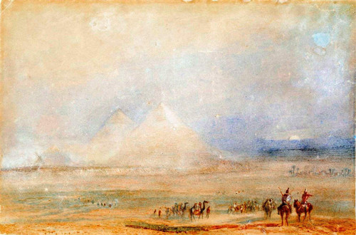 The Pyramids At Gizeh, After Sir Charles Barry By Joseph Mallord William Turner
