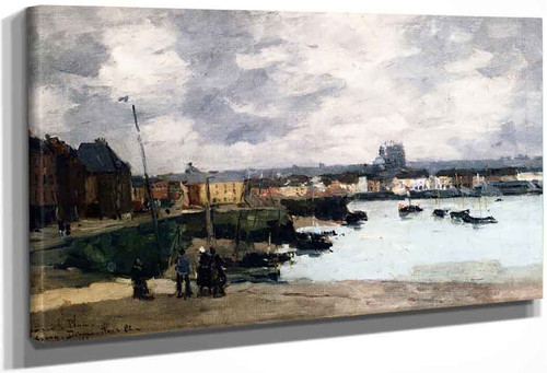 The Quays Of Dieppe, After The Rain By Albert Lebourg By Albert Lebourg