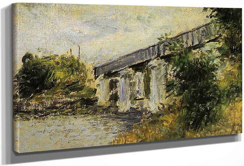 The Railway Bridge At Argenteuil1 By Claude Oscar Monet
