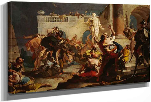 The Rape Of The Sabine Women By Giovanni Battista Tiepolo