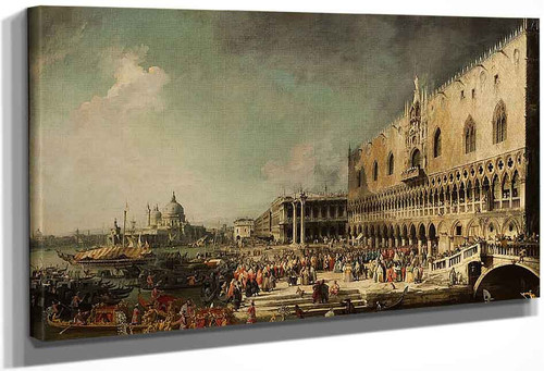 The Reception Of The French Ambassador Jacques Vincent Languet, Compte De Gergy, At The Doge's Palace By Canaletto By Canaletto