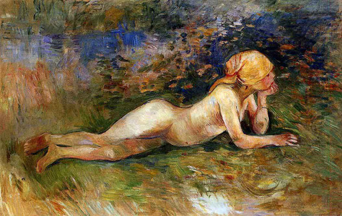 The Reclining Shepherdess By Berthe Morisot