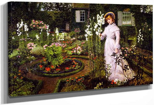 The Rector's Garden Queen Of The Lilies By John Atkinson Grimshaw By John Atkinson Grimshaw
