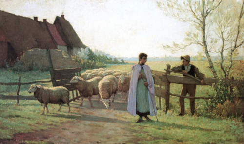 The Return Of The Flock By Henri Le Sidaner By Henri Le Sidaner