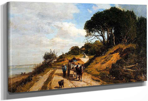 The Road From Trouville To Honfleur By Eugene Louis Boudin