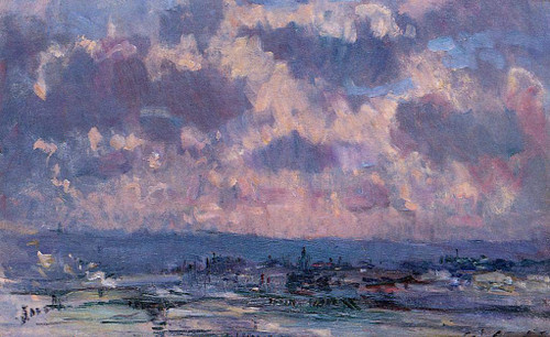 The Seine And The Faubourt Saint Server, Sky Study By Albert Lebourg By Albert Lebourg
