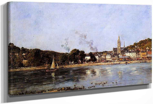 The Seine At Caudebec En Caux By Eugene Louis Boudin