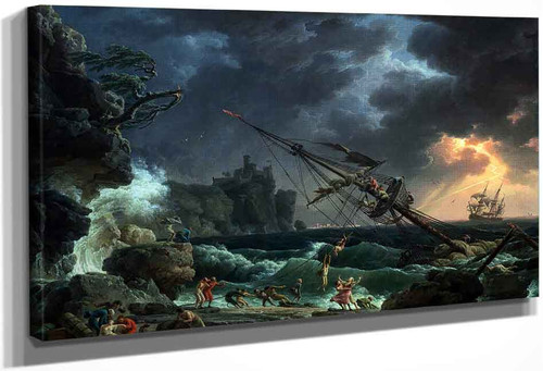 The Shipwreck By Claude Joseph Vernet Print or Oil Painting