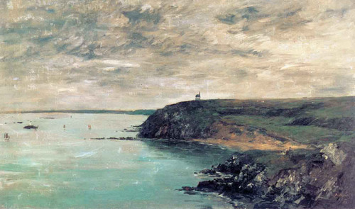The Shore And The Sea At Portrieux By Eugene Louis Boudin