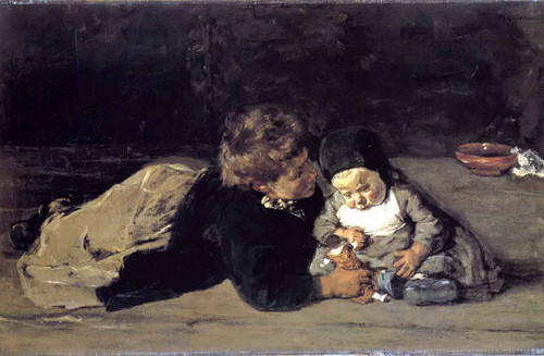 The Siblings By Max Liebermann By Max Liebermann