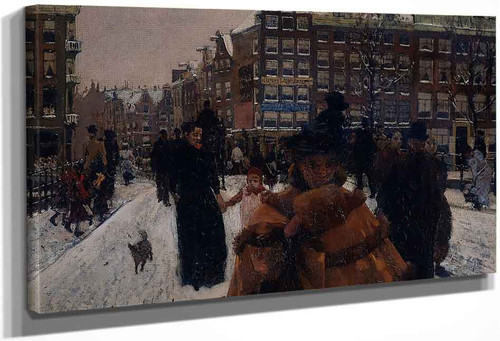 The Singelbrug Near The Paleisstraat In Amsterdam By George Heidrik Breitner