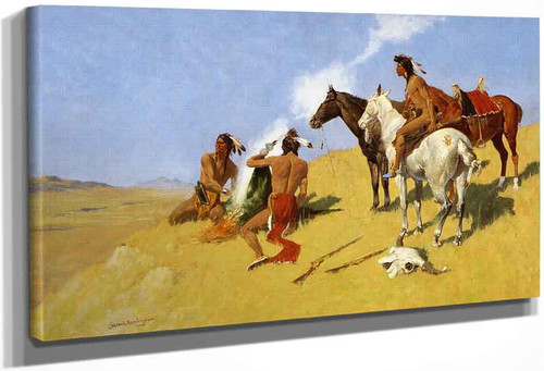 The Smoke Signal By Frederic Remington