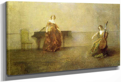The Song And The Cello By Thomas Wilmer Dewing By Thomas Wilmer Dewing