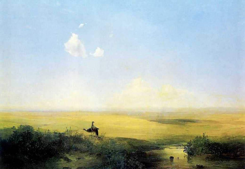 The Steppe In Daytime By Alexei Kondratyevich Savrasov