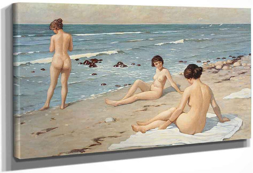 The Three Bathers By Paul Gustave Fischer By Paul Gustave Fischer