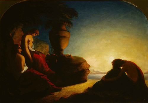 The Three Sisters Of Phaethon Weeping Over The Tomb Of Their Brother By Francis Danby