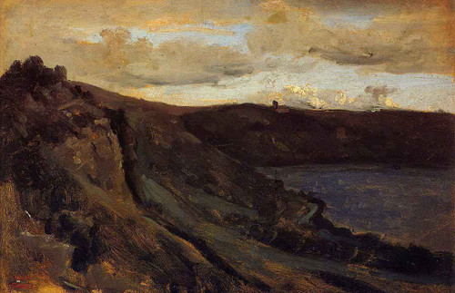 The Tibre River Hemmed In By The Collines By Jean Baptiste Camille Corot