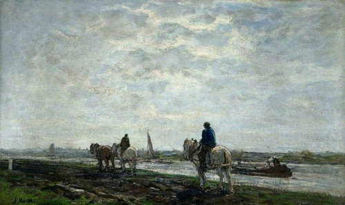The Tow Path By Jacob Henricus Maris