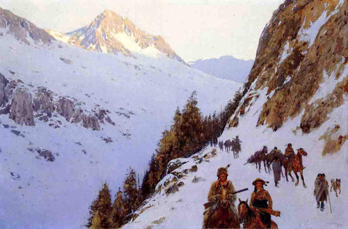 The Trail Over The Pass By Henry F. Farny By Henry F. Farny