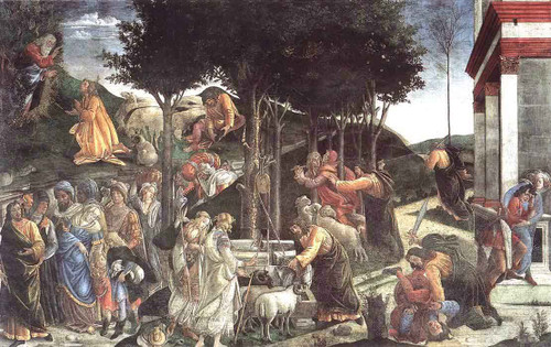 The Trials And Calling Of Moses By Sandro Botticelli