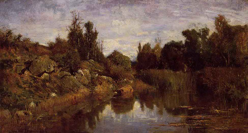 The Water's Edge By Charles Francois Daubigny By Charles Francois Daubigny
