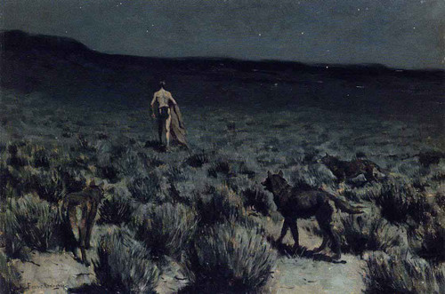 The Wolves Sniffed Along On The Trail, But Came No Closer By Frederic Remington