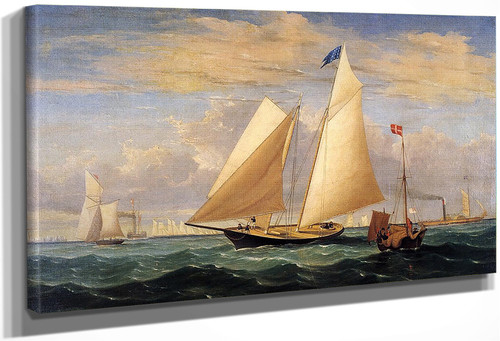 The Yacht 'America' Winning The International Race By Fitz Henry Lane