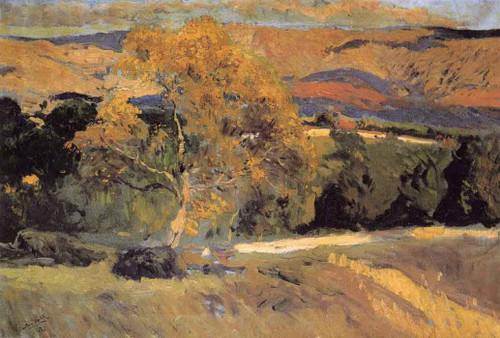 The Yellow Tree, La Granja By Joaquin Sorolla Y Bastida