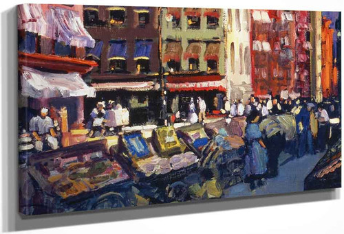 Thompson And Bleecker Streets By George Benjamin Luks