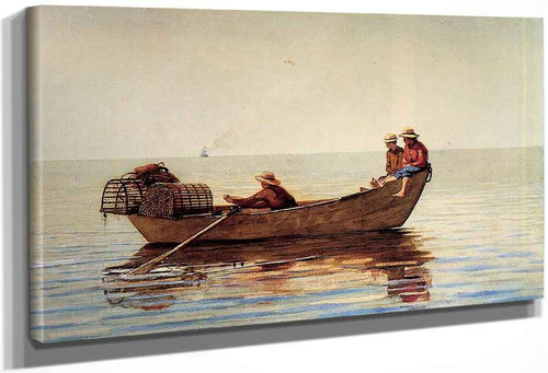 Three Boys In A Dory With Lobster Pots By Winslow Homer