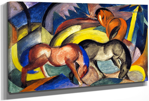 Three Horses By Franz Marc By Franz Marc