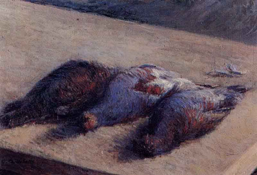 Three Partridges On A Table By Gustave Caillebotte