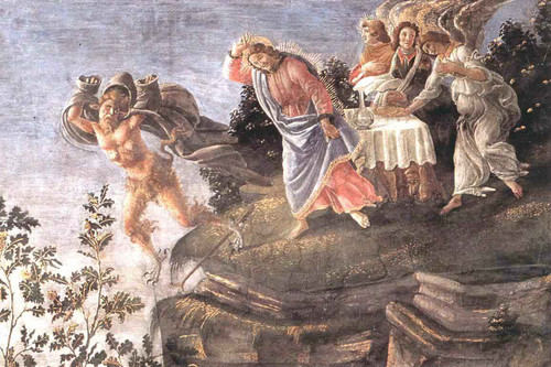 Three Temptations Of Christ (Detail 6) By Sandro Botticelli(Italian, 1445 1510)