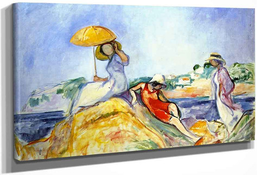 Three Woman By The Sea By Henri Lebasque By Henri Lebasque