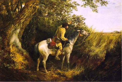 Trapper Looking Out By Arthur Fitzwilliam Tait