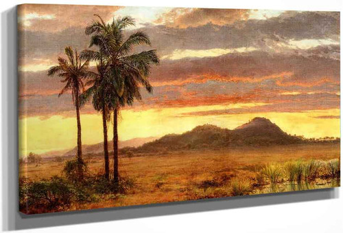 Tropical Landscape By Louis Remy Mignot