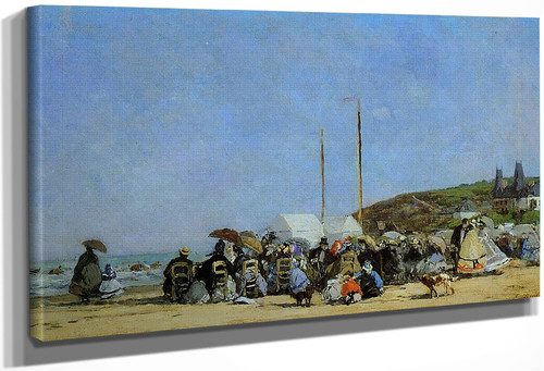 Trouville, Beach Scene 2 By Eugene Louis Boudin