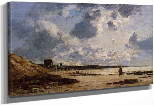 Trouville, Black Rocks By Eugene Louis Boudin