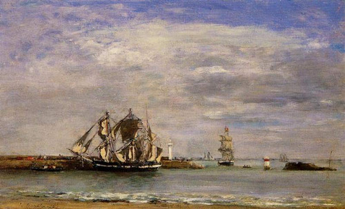 Trouville, The Jettys, High Tide 1 By Eugene Louis Boudin Trouville, The Jettys, High Tide 1 By Eugene Louis Boudin