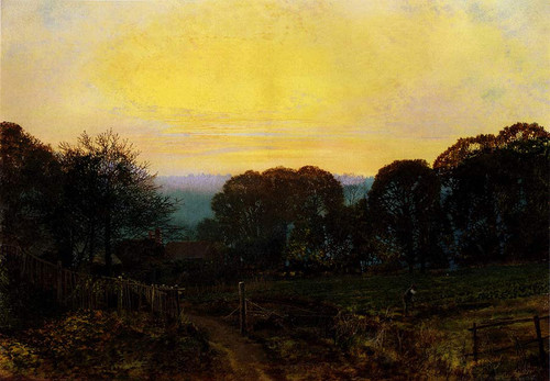 Twilight In The Vegetable Garden By John Atkinson Grimshaw By John Atkinson Grimshaw