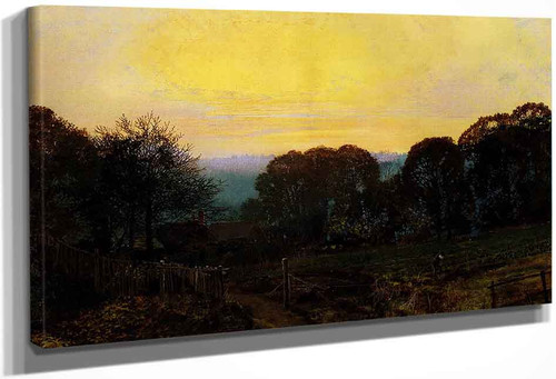 Twilight In The Vegetable Garden By John Atkinson Grimshaw By John Atkinson Grimshaw